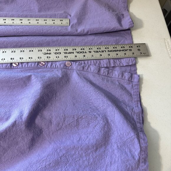 Appleseeds Womens Lavender Midi Dress Shift Full Button Large Cotton Modest - Picture 6 of 8